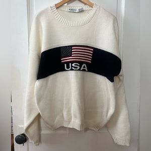 Vintage USA American Flag Sweater